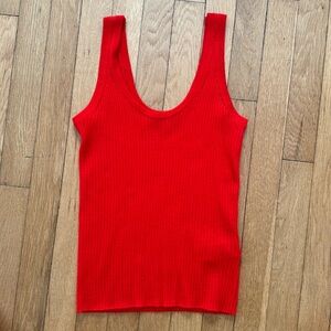 J. Crew Featherweight Cashmere Ribbed Tank Top M